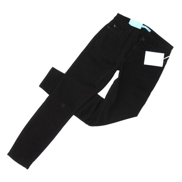 NWT 7 For All Mankind The Ankle Skinny in Black b(air) Stretch Jeans 26 - Picture 1 of 5